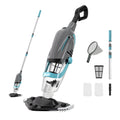 Pool Vacuum for Above Ground Pool,  18.5 GPM Powerful Suction Handheld Pool Vacuum, 60min Runtime,Telescopic Pole Cordless Pool Vacuum for Above/Inground Pool, Spas, Hot Tubs Cleaning