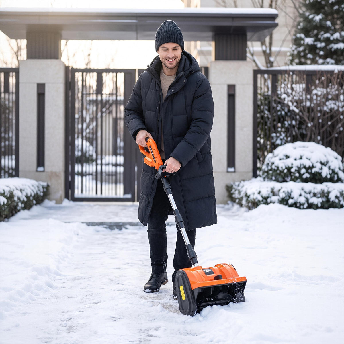 Cordless Snow Shovel 14 inch, 2×4.5Ah Brushless Snow Blower Removal